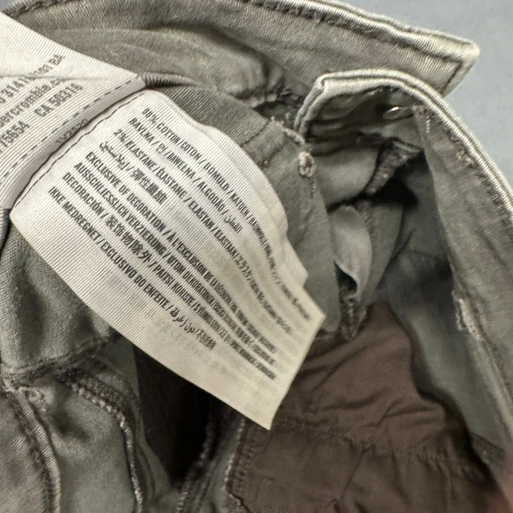 Abercrombie & Fitch Pants Womens 26 (28x28 ACTUAL) Skinny Gray Moto Snap Ankle